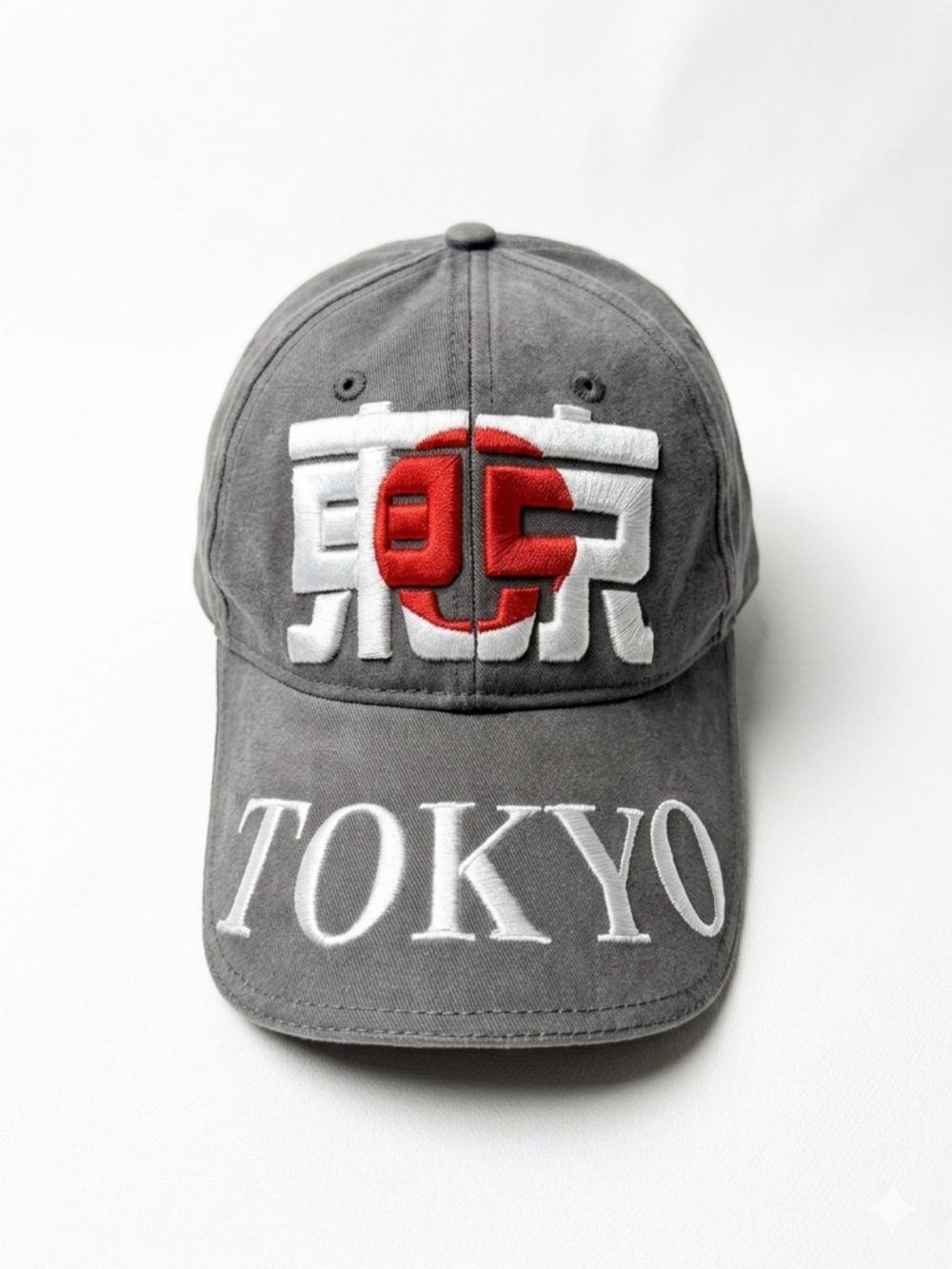 EDC Tokyo Embroidered Baseball Cap Gray Adjustable Strapback Japan Hat